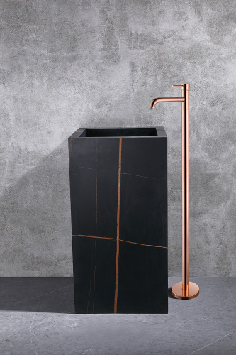 Смеситель для раковины ABBER Wasser Kreis AF8140RG напольный, розовое золото