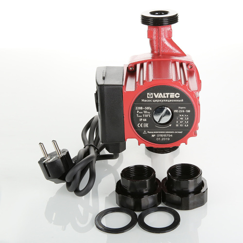 Циркуляционный насос Valtec VRS 25/6-180 мм, до 55 л./мин., три режима (скорости)