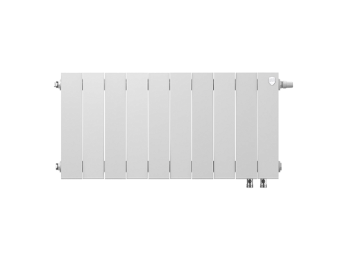 Биметаллический радиатор Royal Thermo PianoForte 300 VDR - 8 секции, нижнее справа, белый Bianco Traffico
