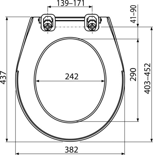 Сиденье Alcaplast для унитаза Antibacterial A60