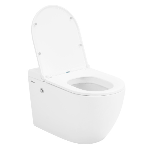 Комплект ABBER подвесной унитаз Bequem AC1108P белый с импульсным смывом, инсталляция AC0101P