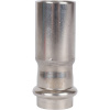 Муфта переходная однораструбная НПр 28x22 пресс, нержавеющая сталь Rommer