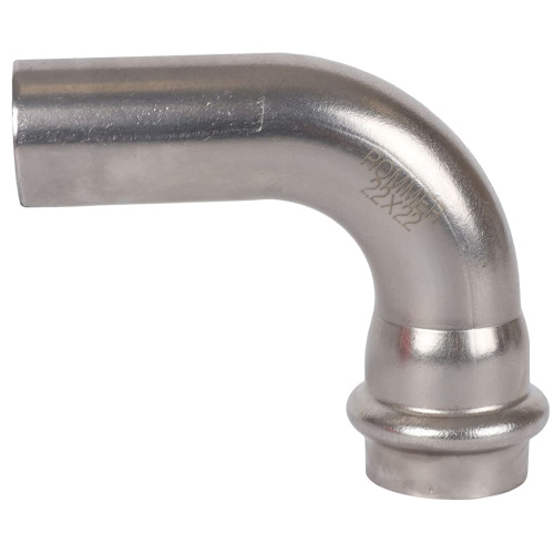 Угольник 90° однораструбный НПр 22x22 пресс, нержавеющая сталь Rommer