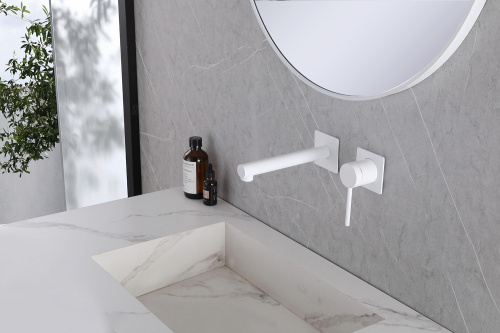 Смеситель для раковины ABBER Emotion AF8812W скрытого монтажа, белый