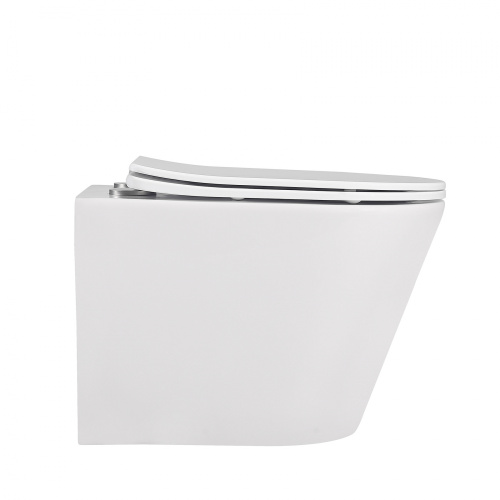 Подвесной унитаз ABBER Bequem AC1102MW белый матовый, безободковый
