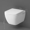 Подвесной унитаз Am.Pm Gem C901701SC белый, FlashClean безободковый с сиденьем микролифт