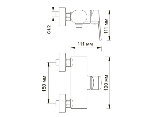 Смеситель WasserKraft Donau 5302 для душа