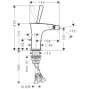 Смеситель для биде Hansgrohe PuraVida 15270400 Белый/Хром, донный клапан