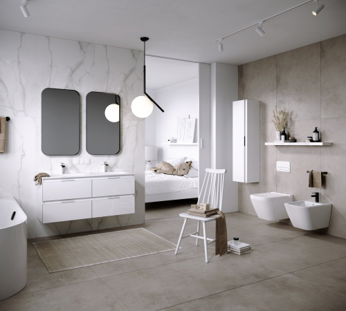 Тумба с умывальником AQWELLA Accent 122 Белый ACC0112W