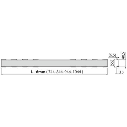 Решетка Alcaplast SOLID-950M для водоотводящего желоба, нержавеющая сталь-мат