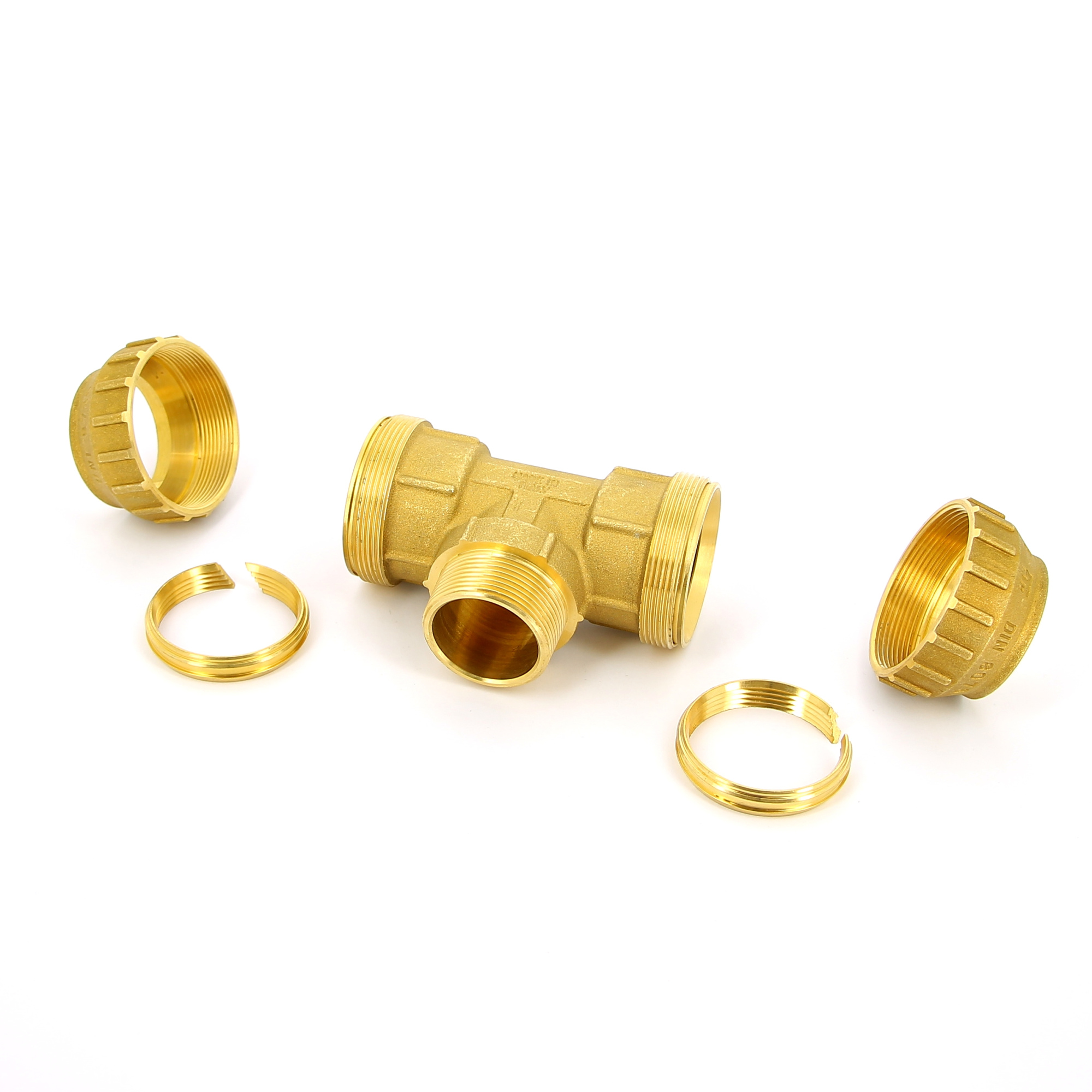 Тройник с резьбой Tiemme 20x1/2"Нx20 латунь для ПНД 3400088