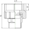 Соединитель под ключ Kalde 32x1"Н полипропилен 3222-nmo-321006