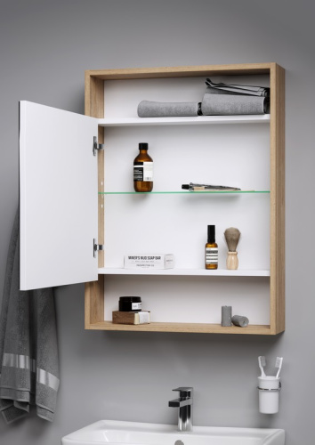 Зеркальный шкаф AQWELLA City 60 Дуб балтийский SIT0406DB