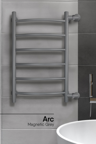 Полотенцесушитель Indigo Arc 394x700, серый