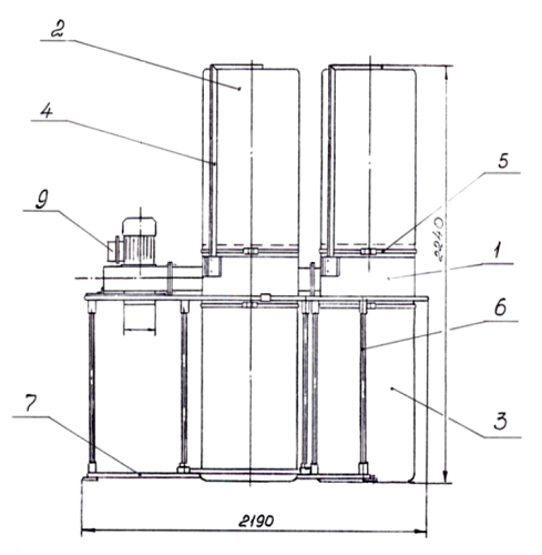 Пылеулавливающий агрегат ПУАД-2000