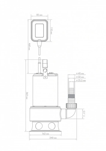 Фекальный насос Джилекс ФЕКАЛЬНИК 200/7 Н 5305