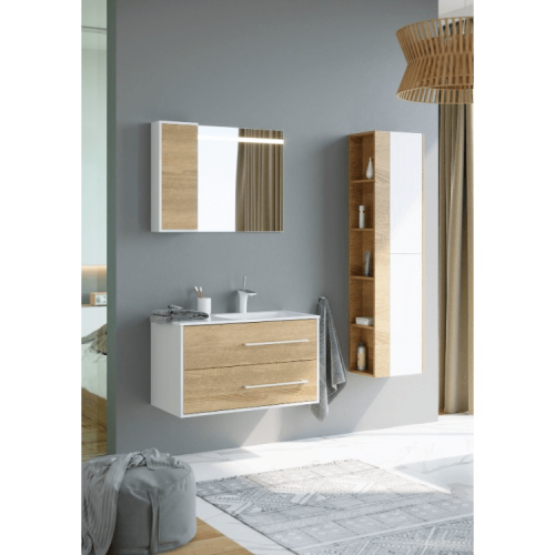 Тумба с умывальником AQWELLA Miami  92 Дуб сонома Mai.01.09/R