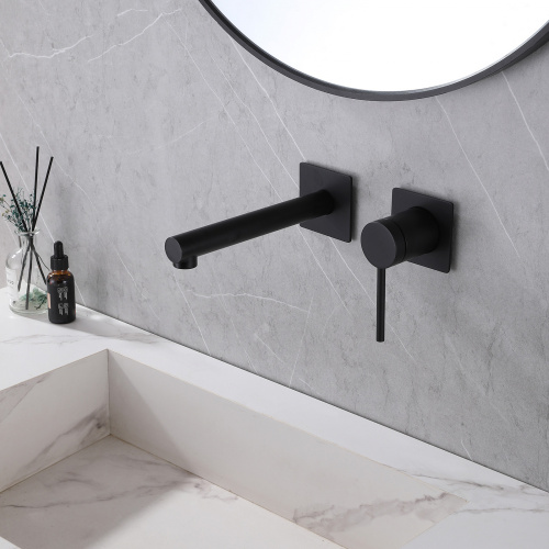 Смеситель для раковины ABBER Emotion AF8812B скрытого монтажа, черный матовый