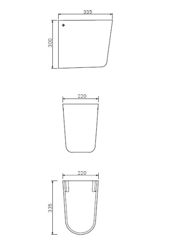 Полупьедестал Am.Pm Like C804970WH белый, санфарфор