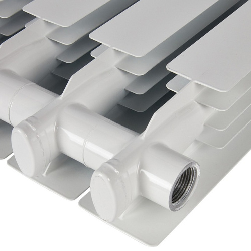 Алюминиевый радиатор STOUT ALPHA 500 - 12 секций, боковое, белый RAL 9016