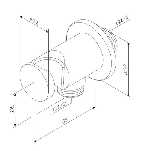 Шланговое подключение с держателем Am.Pm F0602100 хром