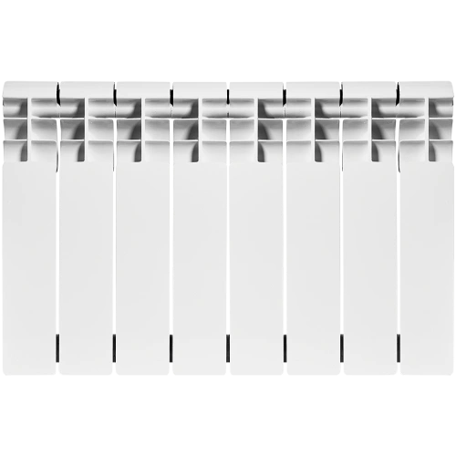 Биметаллический радиатор Rommer Profi Bm 350 - 8 секций, боковое, белый RAL9016