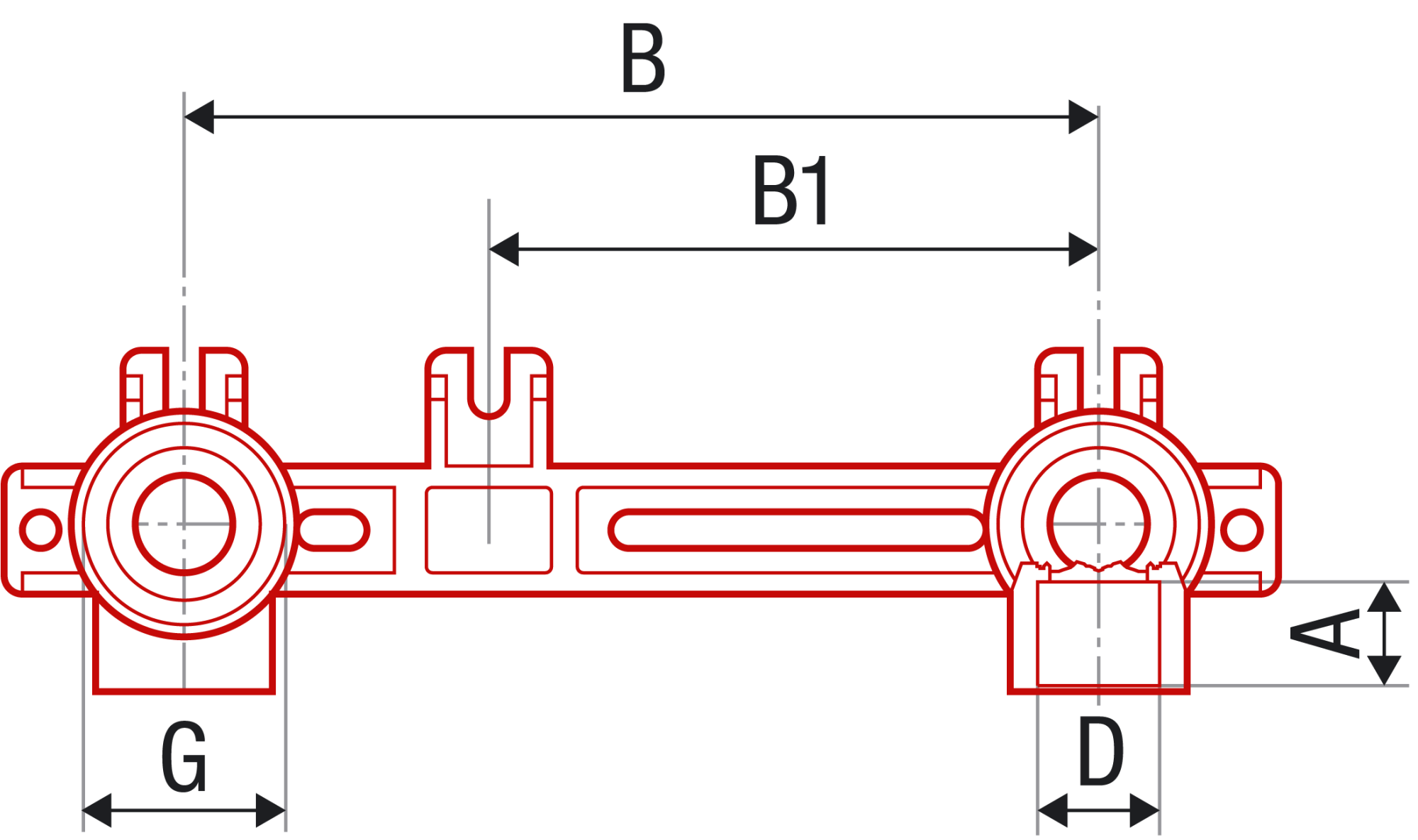 Водорозетки на планке FV-plast 20x1/2"В полипропилен AA255020012