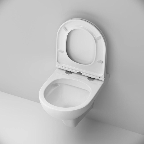 Подвесной унитаз Am.Pm Gem C901700SC белый, FlashClean безободковый с сиденьем микролифт
