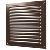 2525МЭ Решетка ЭРА вентиляционная металлическая, с сеткой 250х250, коричневая