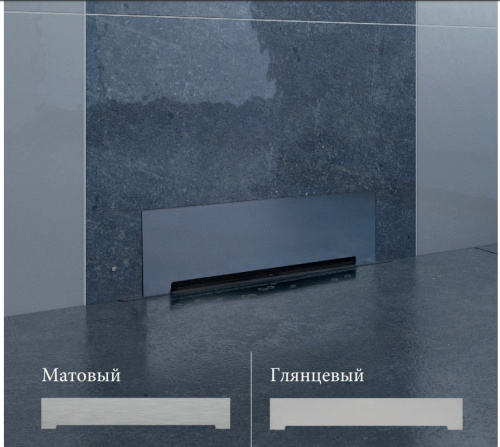 Щелевой душевой лоток MIANO 360мм глянцевая панель, боковой слив D50, в комплекте с системой инсталляции