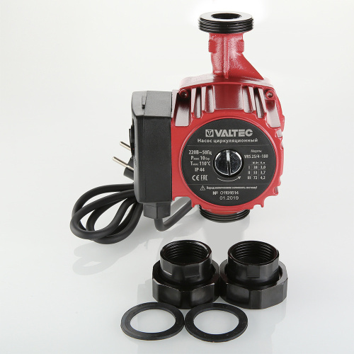 Циркуляционный насос Valtec VRS 25/4-180 мм, до 49 л./мин., три режима (скорости)