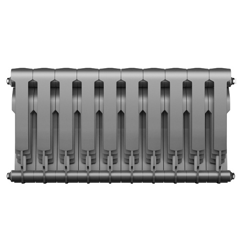Биметаллический радиатор Royal Thermo BILINER B 350 - 10 секций, боковое, серебристый Silver Satin