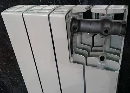 Биметаллический радиатор Rifar SUPReMO 500 Ventil VR - 14 секций, нижнее справа, белый