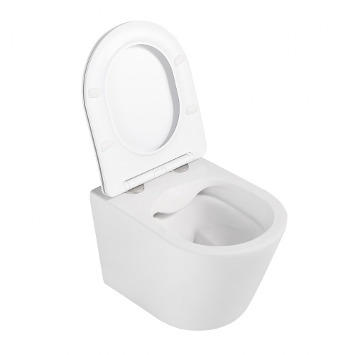 Подвесной унитаз ABBER Bequem AC1102MW белый матовый, безободковый