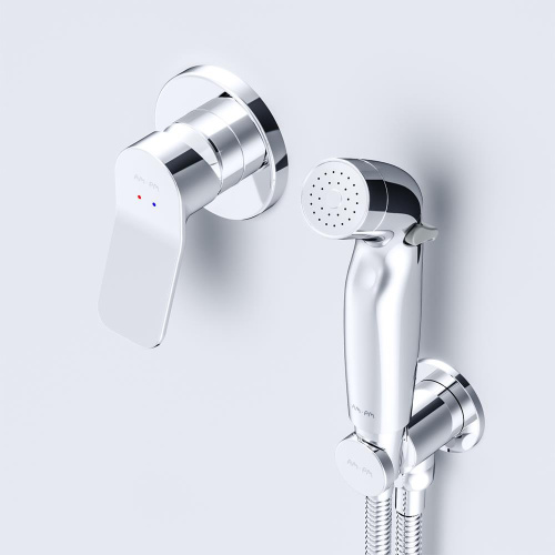 Гигиенический душ со смесителем Am.Pm X-Joy F40H85A00 хром, встраиваемый, шланг 1200, держатель