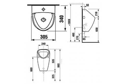 Писсуар Jika Golem 430610000001 белый, наружний монтаж