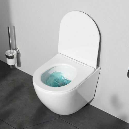 Подвесной унитаз Am.Pm Like C801900SC белый, AquaSpin торнадо, FlashClean безободковый с сиденьем микролифт