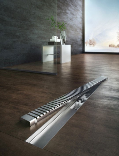 Решетка Alcaplast LINE-750L для водоотводящего желоба (APZ1, APZ4, APZ12), нержавеющая сталь, глянцевый, L 750 мм