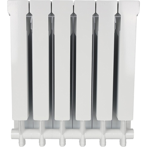 Алюминиевый радиатор STOUT VEGA 500 - 6 секции, боковое, белый RAL 9016