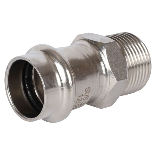 Соединитель ВПр-НР 22x3/4" пресс, нержавеющая сталь Rommer