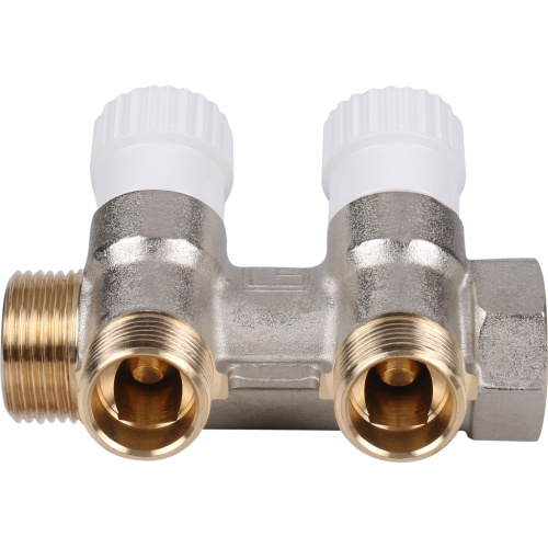 Коллектор 2 выхода STOUT 3/4"x1/2" с вентилями SMB 6851 341202