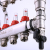 Коллектор отопления Valtec 1"нерж., 11x3/4"ЕК с расходомерами VTc.586.EMNX.0611