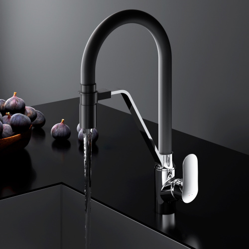 Смеситель для кухни AM.PM Like с каналом для питьевой воды и гибким изливом, хром