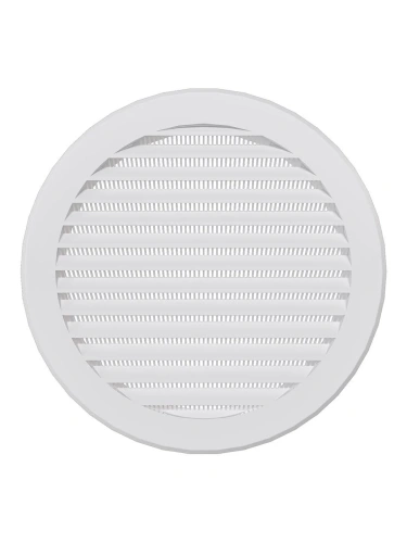 16РКС, Решетка вентиляционная круглая с пластиковой сеткой D200 вытяжная АБС с фланцем D160