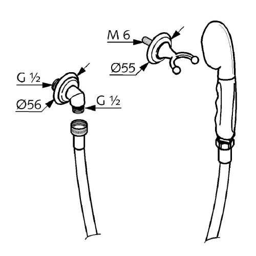 Душевой гарнитур Kludi Adlon 2710545 латунь
