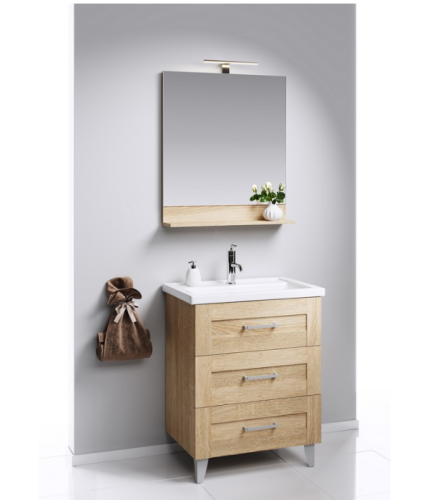 Тумба с умывальником AQWELLA Foster 71 Дуб сонома FOS01073DS