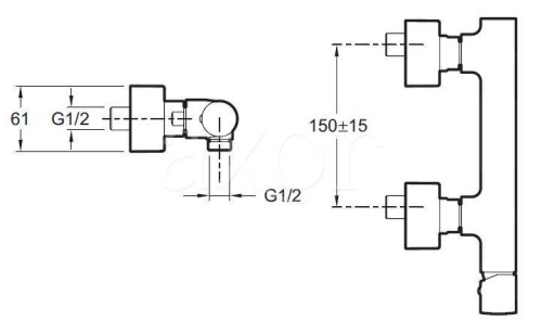 Смеситель для душа Jacob Delafon Toobi E8962-BN Никель