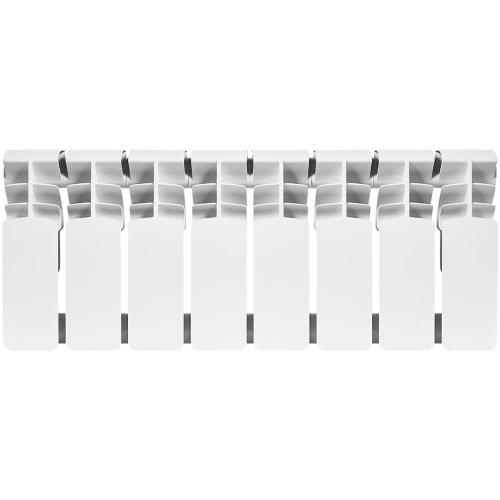 Биметаллический радиатор Rommer Plus Bm 200 - 8 секций, боковое, белый RAL9016