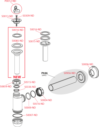 Сифон Alcaplast d 40 мм для раковины, с нержавеющей решеткой d 63 мм A41