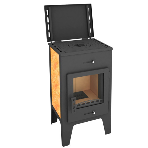 Печь-камин Мета «Пехорка 6», с варочной плитой 6,0 кВт